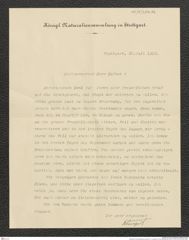 Nachlass Franz Steindachner, Brief von K. Lampert an Franz Steindachner (30.07.1912), Inv.Nr. 284.06, Seite 1